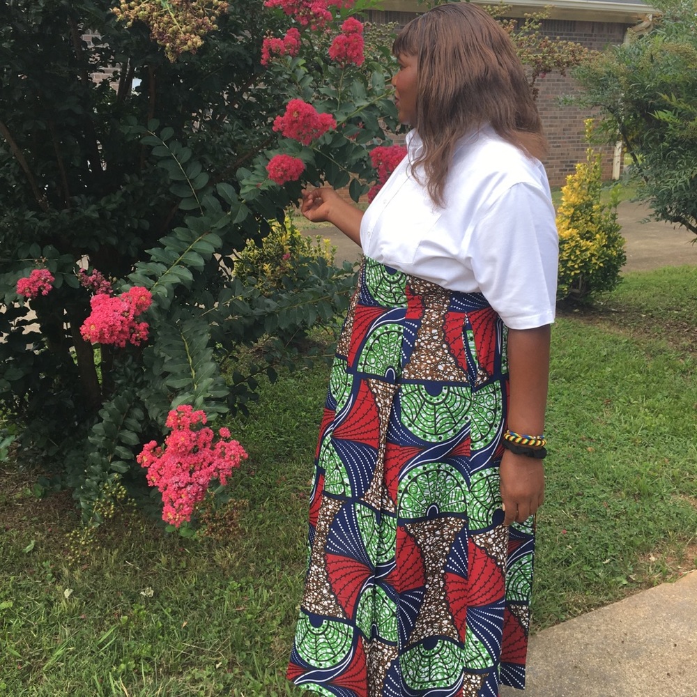 African print skirt